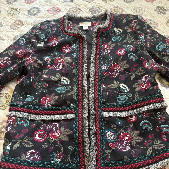 Ann Taylor Loft Super Cute Floral Blazer Jacket Sz 6 - Picture 7 of 7